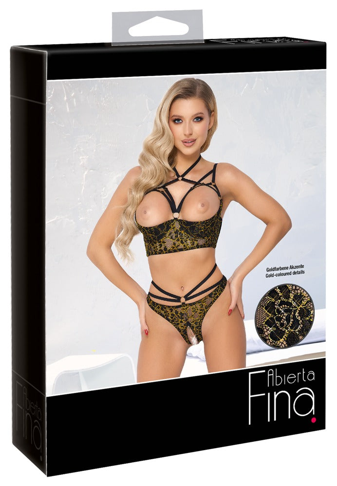 Stel in - Hefset,Kantpolyamide,metaal,gaas,polyamide,spandex - IntimateRed