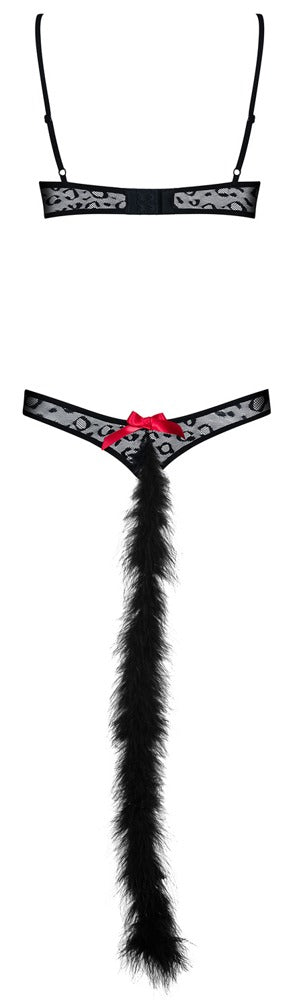 Kostuum Gepardina - Leo Set, Staart, lichaam, polyamide, spandex, Oren, polyester - IntimateRed