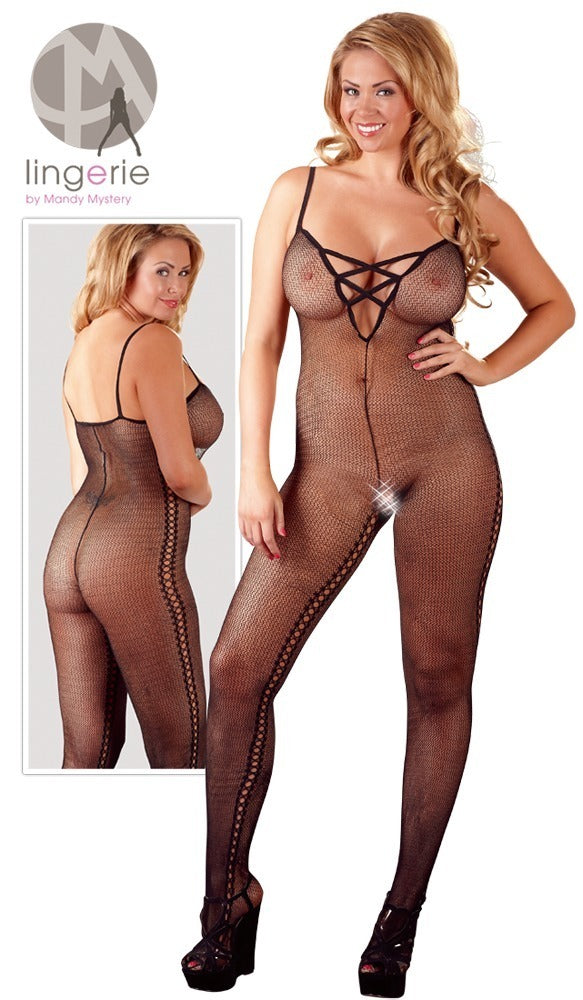 Catsuit met vetersluiting
