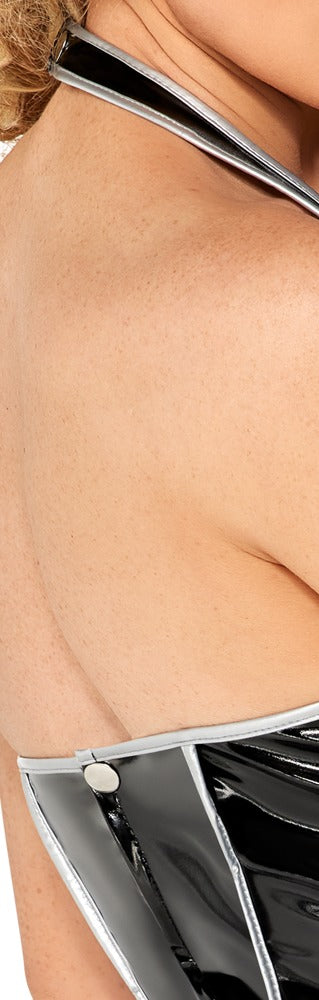 Vinyl dress met zilver